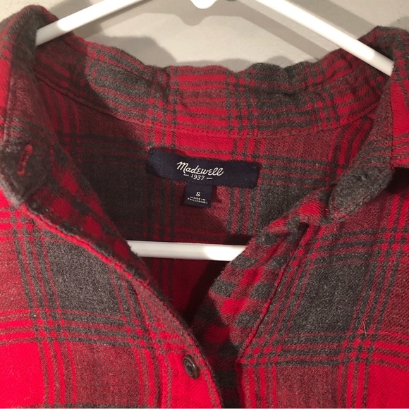 Madewell Plaid Flannel Long Sleeve Button Down Shirt  Small - Picture 3 of 7